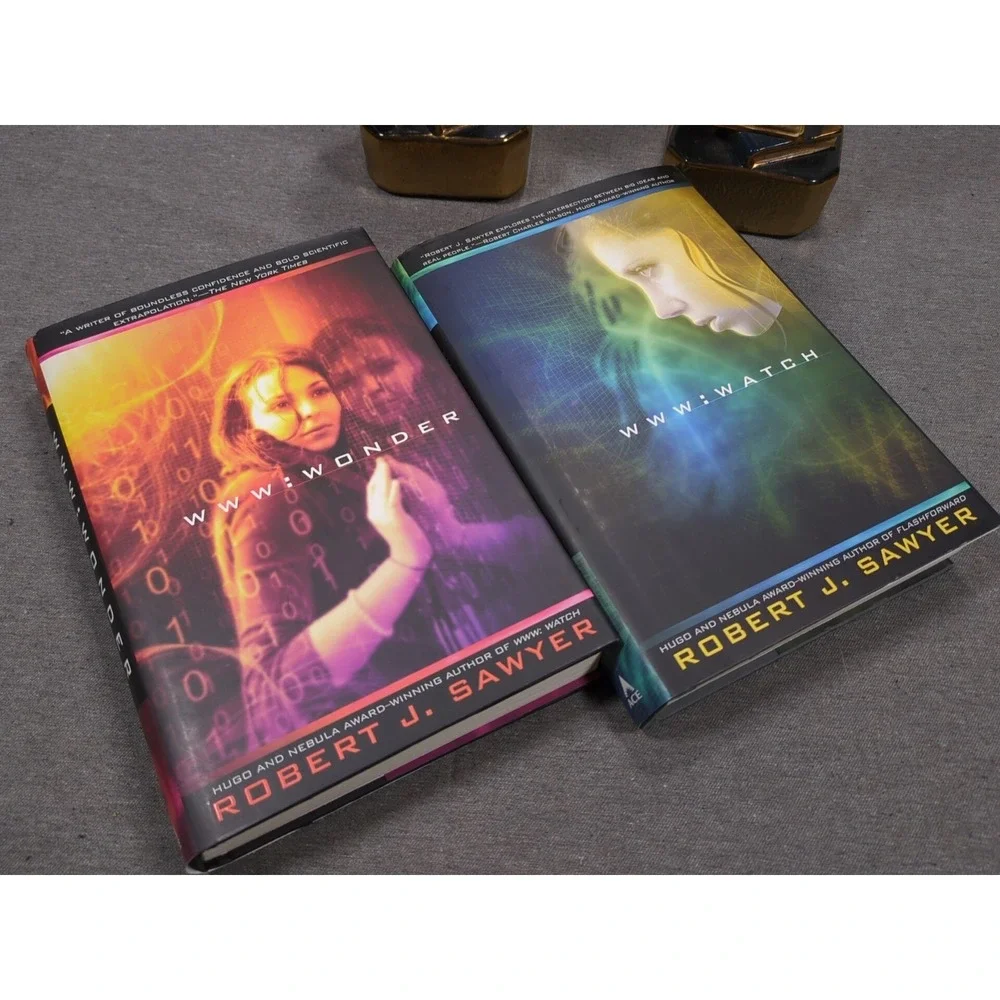 Robert J. Sawyer Watch & Wonder (WWW Trilogy Books 2-3) First Edition Hardcovers